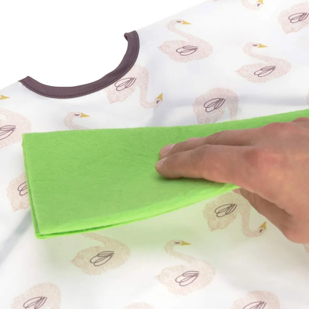 Bavoir à manches longues cygne Little Water