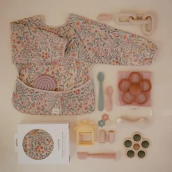 Bavoir à manches longues Pastel Blooms (6-24 mois)