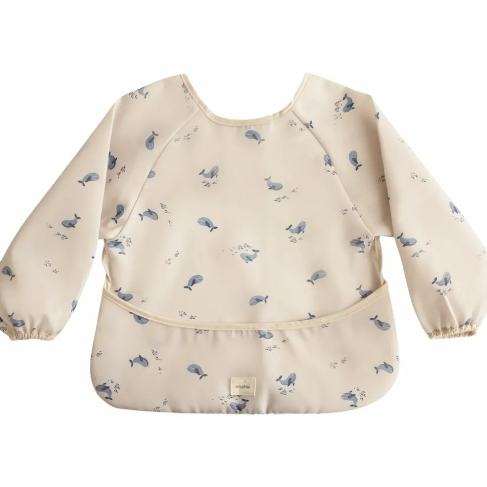 Bavoir à manches longues Whales (6-24 mois)