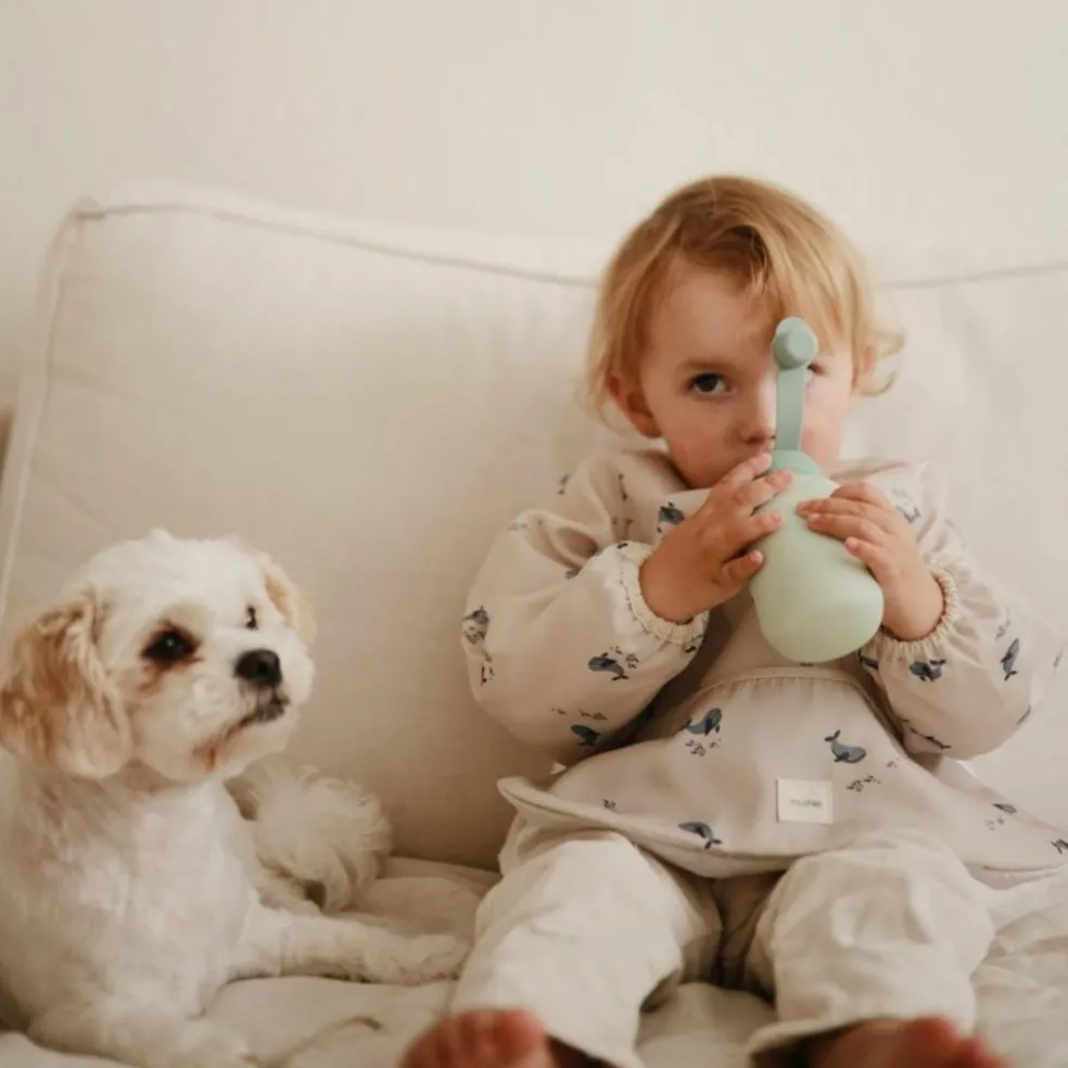 Bavoir à manches longues Whales (6-24 mois)