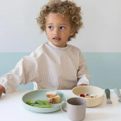 Bavoir à manches Rayures marron