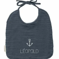 Bavoir à nouer Bleu pétrole (personnalisable)