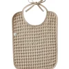 Bavoir à nouer en coton gaufré Latte
