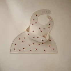 Bavoir à poche en silicone Butterflies