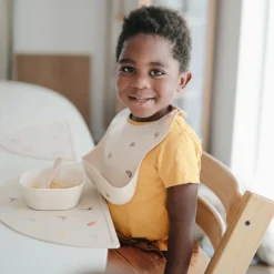 Bavoir à poche en silicone Rainbows