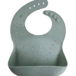 Bavoir à poche en silicone Cambridge blue confetti