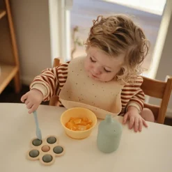 Bavoir à poche en silicone Vanilla confetti