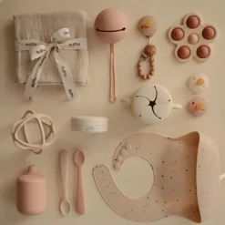 Bavoir à poche en silicone Vanilla confetti