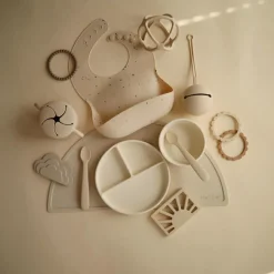 Bavoir à poche en silicone Vanilla confetti