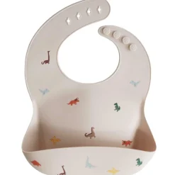 Bavoir à poche en silicone Dinosaure