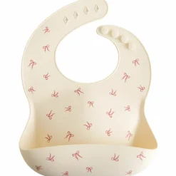 Bavoir à poche en silicone Bows