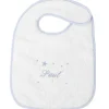 Bavoir à velcro étoile bleu (personnalisable)