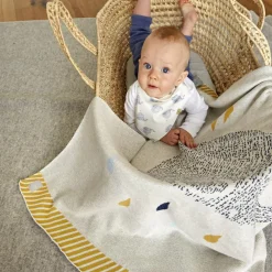 Bavoir bandana en coton bio baleine Little Water