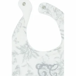 Bavoir bandana Toile de Jouy gris
