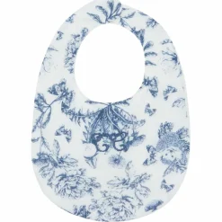 Bavoir bandana Toile de Jouy bleu