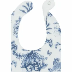 Bavoir bandana Toile de Jouy bleu