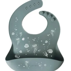 Bavoir en silicone à poche Océan