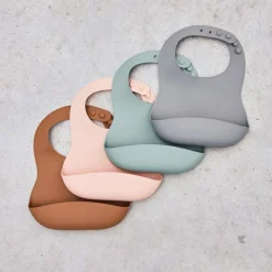 Bavoir en silicone Ash green vert