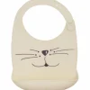 Bavoir en silicone Chat Sable