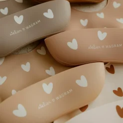Bavoir en silicone Coeurs Latté