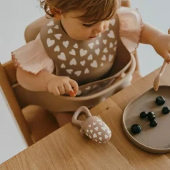 Bavoir en silicone Fall In Love camel