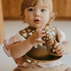 Bavoir en silicone Fall In Love camel