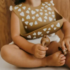 Bavoir en silicone Fall In Love camel