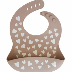 Bavoir en silicone Fall In Love taupe rose