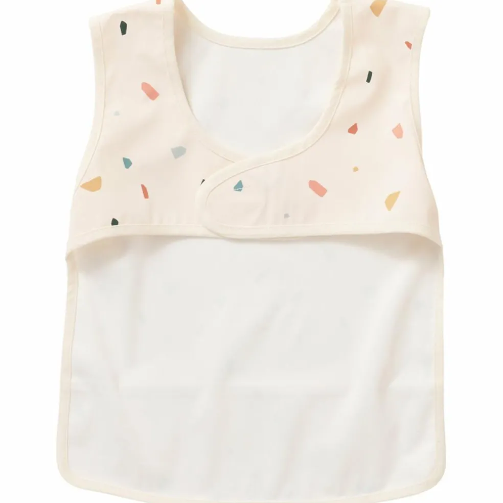 Bavoir intégral en tissu imperméable souple terrazzo (6-24 mois)