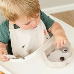 Bavoir élastique Tiny farm Sable