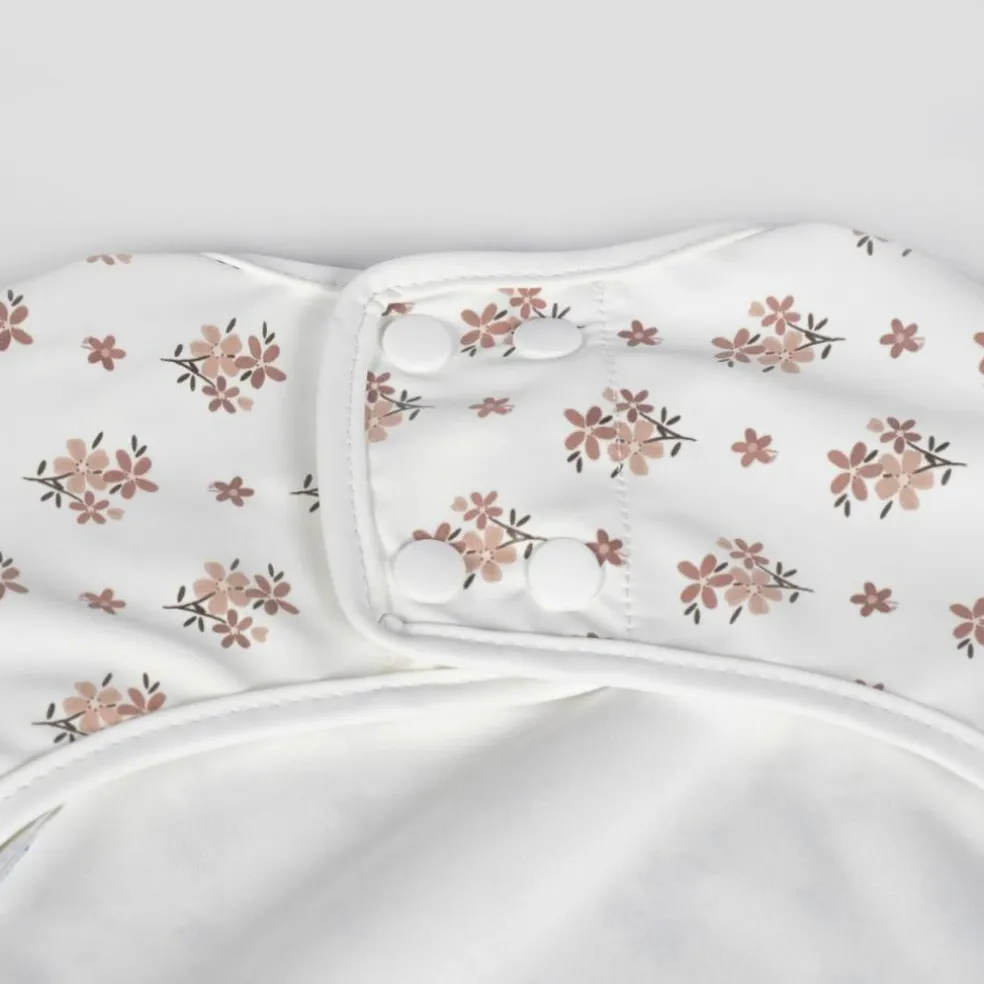 Bavoir manches longues Botton Fleurs