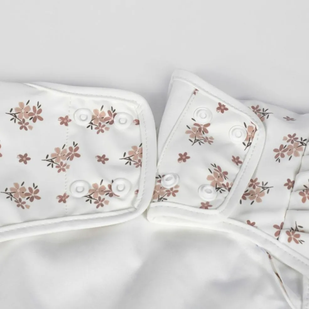 Bavoir manches longues Botton Fleurs