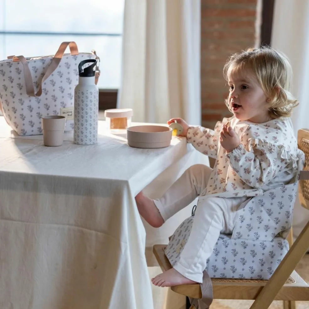 Bavoir manches longues Botton Fleurs