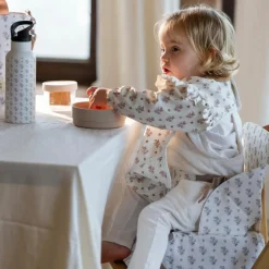 Bavoir manches longues Botton Fleurs