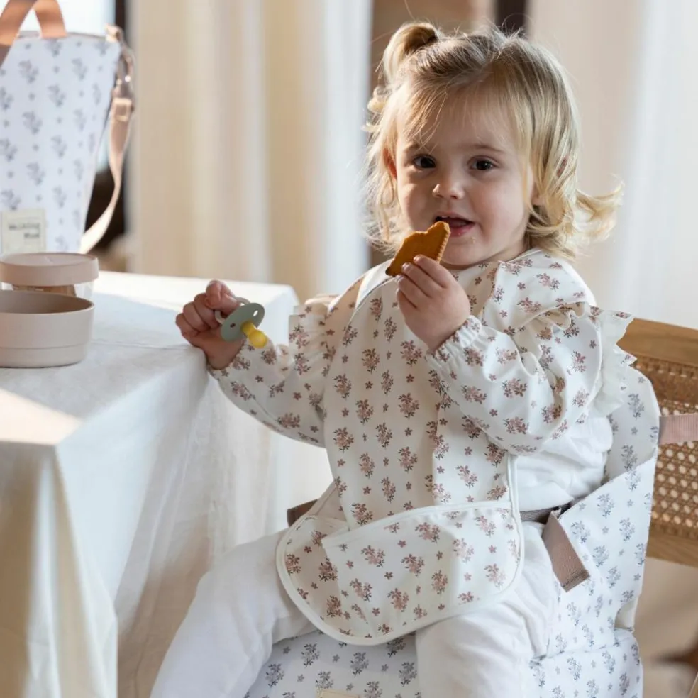 Bavoir manches longues Botton Fleurs