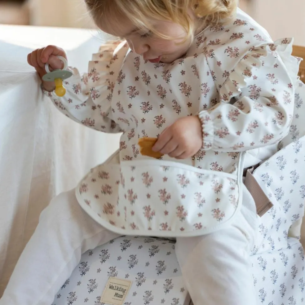 Bavoir manches longues Botton Fleurs