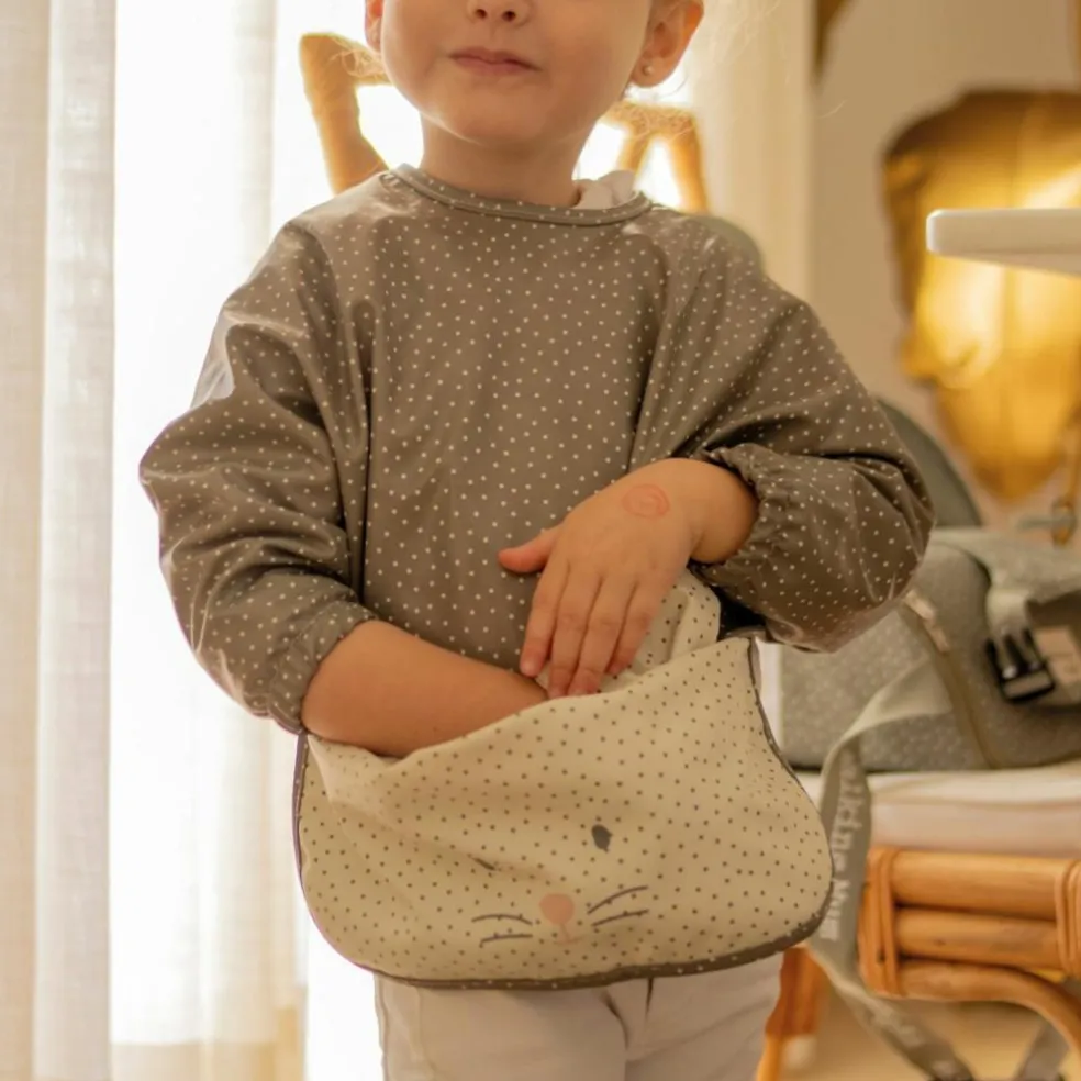 Bavoir manches longues Poppy Moss