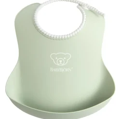 Bavoir plastifié à poche vert pastel