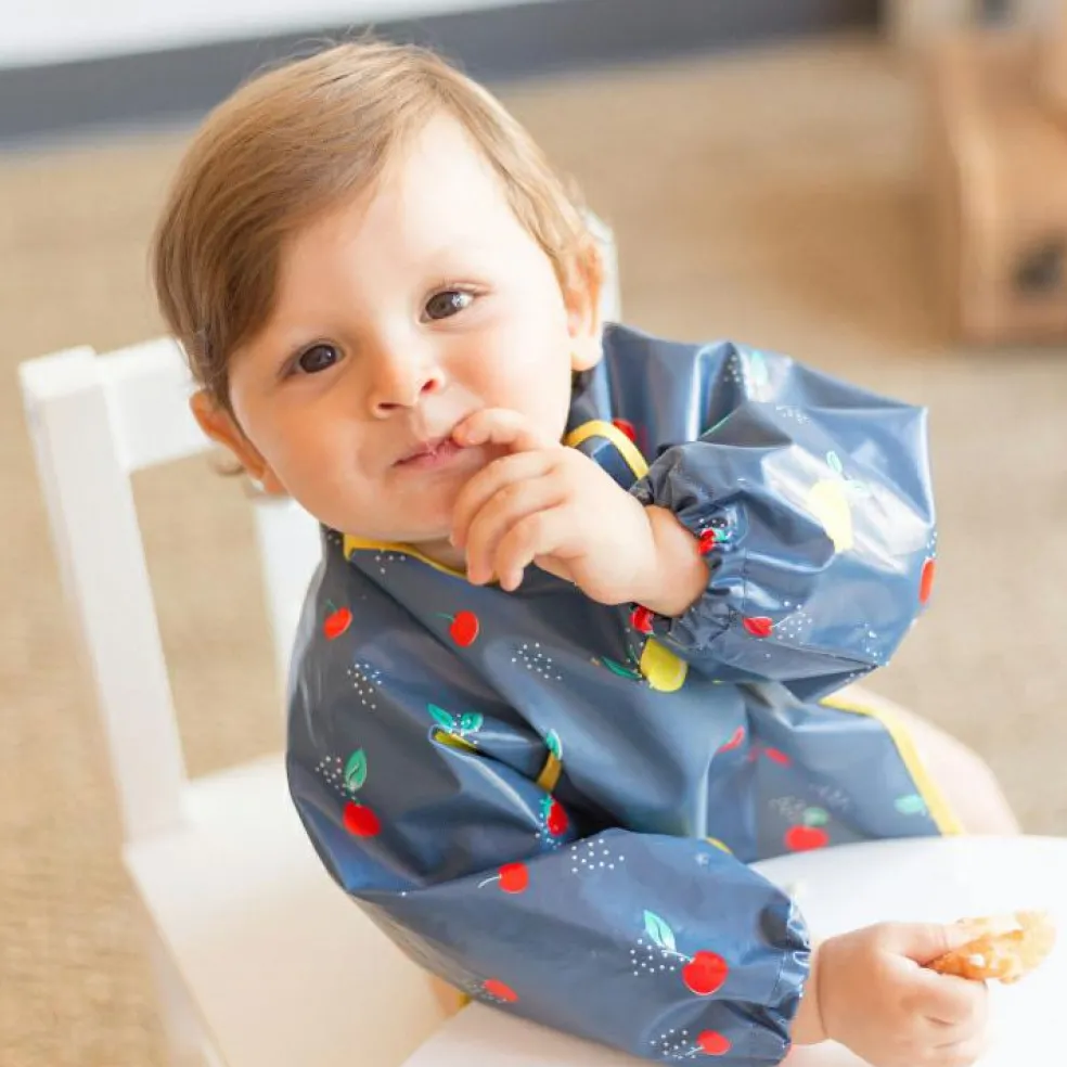 Bavoir plastifié manches longues Fruits