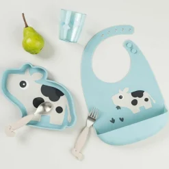 Bavoir silicone Dotti Bleu