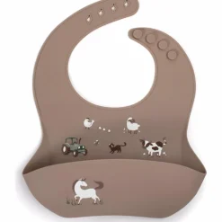 Bavoir silicone imprimé A la ferme