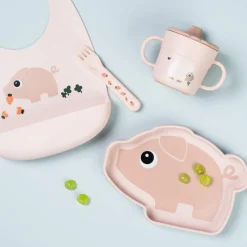 Bavoir silicone Pigee Rose