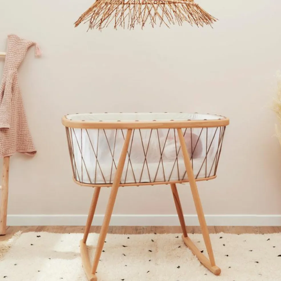 Berceau à bascule Kumi Mousse Bois de rose