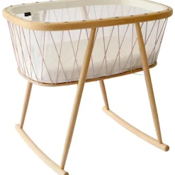 Berceau à bascule Kumi Mousse Bois de rose