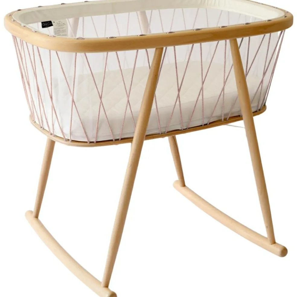Berceau à bascule Kumi Mousse Bois de rose