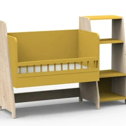 Berceau cododo évolutif avec colonne étagère Asymetry Montessori (coloris au choix)