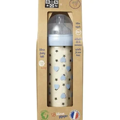 Biberon anti colique coeurs bleus X BONTON (210 ml)