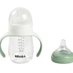 Biberon d'apprentissage 2 en 1 vert sauge (210 ml)