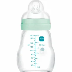 Biberon verre 170 ml Pattern fruit menthe - Tétine Débit 1