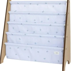 Bibliothèque en tissu recyclé Myrtilles gris